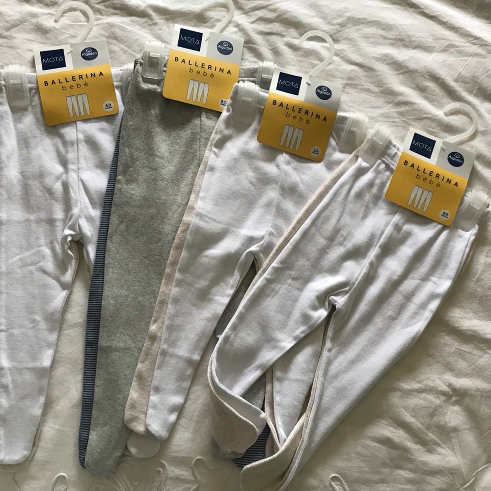 4 2pack cotton baby tights